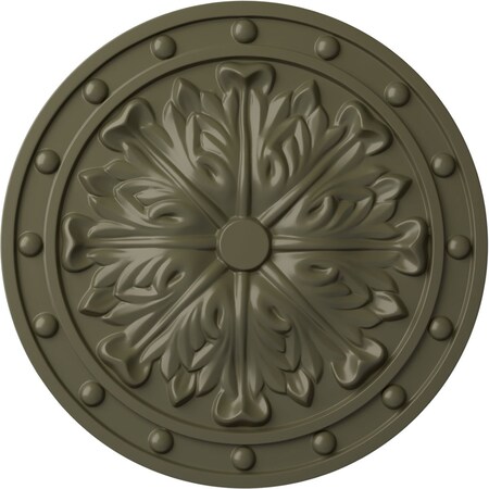 Ekena Millwork Foster Acanthus Leaf Ceiling Medallion (Canopies up to 2 1/4"), 20 1/2"OD x 1 1/2"P, Painted Turtle CM20FOPTF